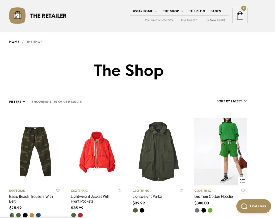 The retailer - also for creating blogs or portfolios.
