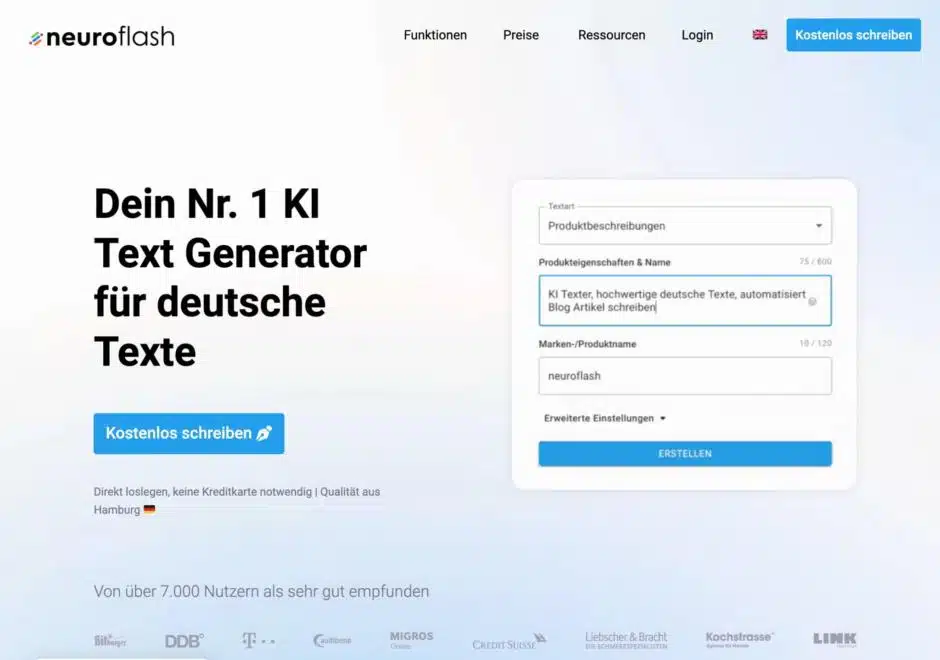 Dein Nr. 1 KI Text Generator für deutsche Texte