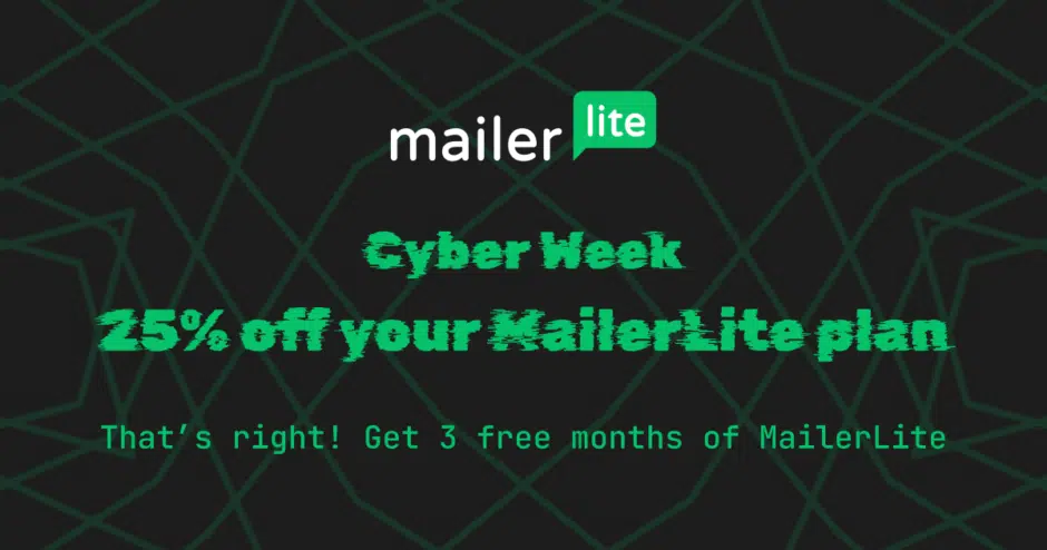 mailerlite affiliate cyberweek landscape WordPress Black Friday & Cyber Monday Deals 2022